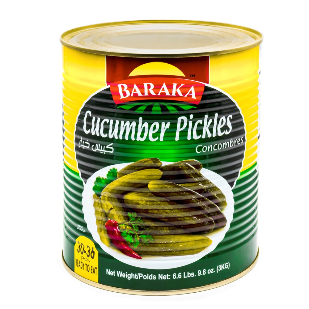 Cucumber pickles TIN "BARAKA" 3000 g x 6